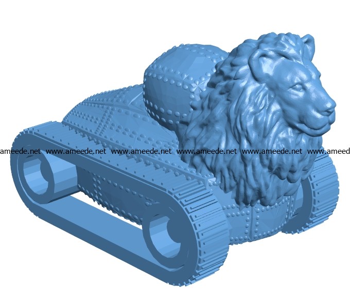 Lion tank panzer B003674 file stl free download 3D Model for CNC and 3d printer