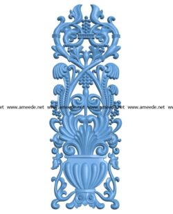 Long Pattern Dekor flowers A003216 wood carving file stl for Artcam and Aspire jdpaint free vector art 3d model download for CNC
