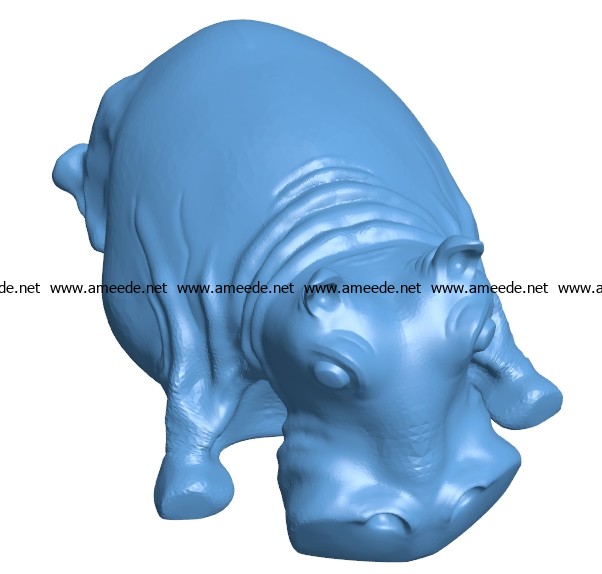 Lying hippo B003129 file stl free download 3D Model for CNC and 3d printer