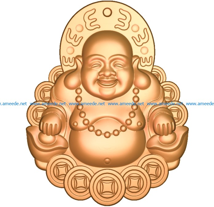 Maitreya Buddha A002800 wood carving file stl for Artcam and Aspire jdpaint free vector art 3d model download for CNC