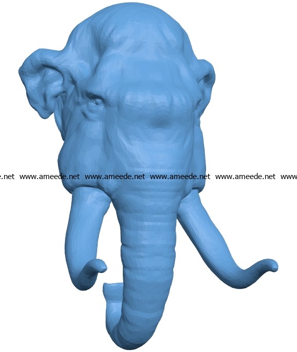 Mammoth Head B002916 file stl free download 3D Model for CNC and 3d printer