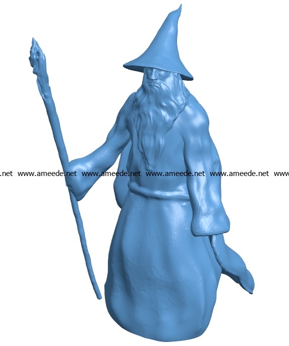 Man Gandalf B002949 file stl free download 3D Model for CNC and 3d printer
