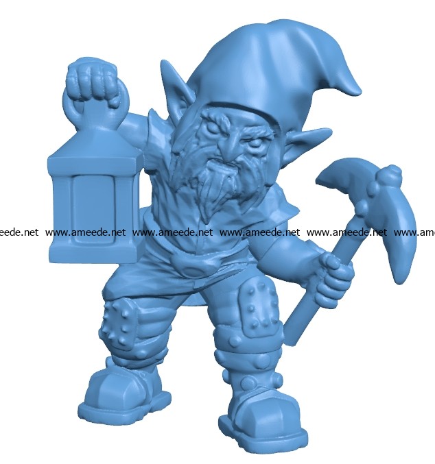 Man evil gnome B003695 file stl free download 3D Model for CNC and 3d printer