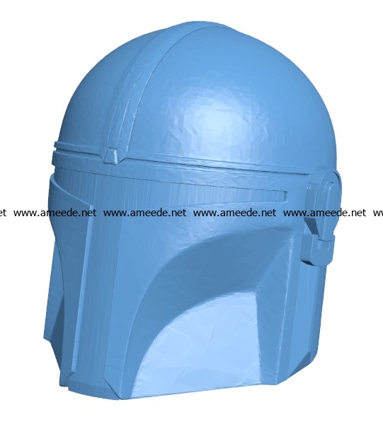Mandalorian helmet B002935 file stl free download 3D Model for CNC and 3d printer