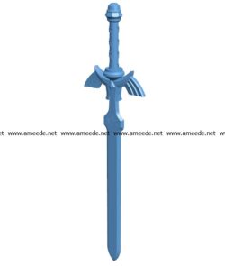 Master Sword B003722 file stl free download 3D Model for CNC and 3d printer