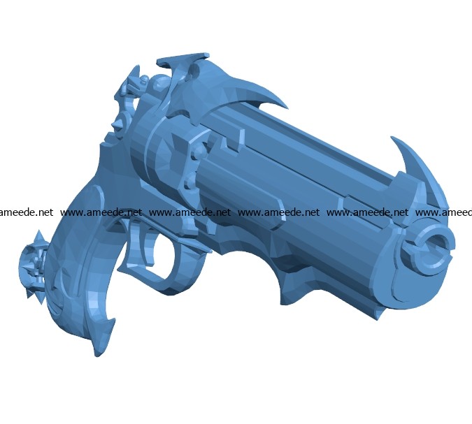 McCree Peacekeeper Gun B003157 file stl free download 3D Model for CNC and 3d printer