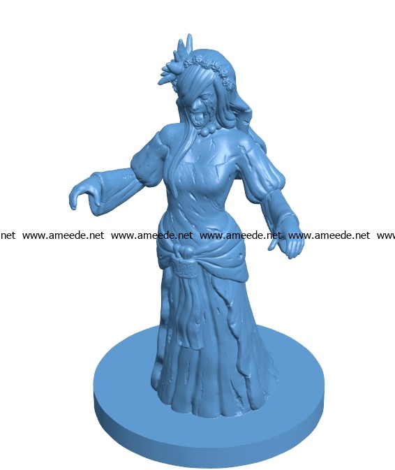 Medieval Weeping Woman B003074 file stl free download 3D Model for CNC and 3d printer