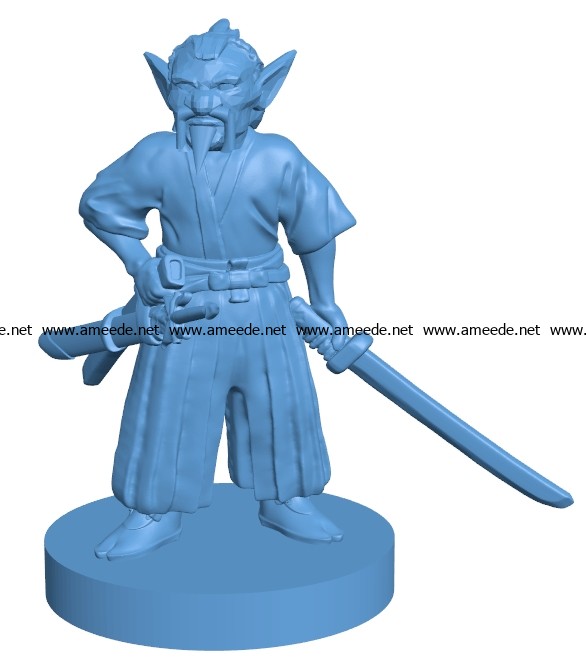 Men samurai goblin B003280 file stl free download 3D Model for CNC and 3d printer