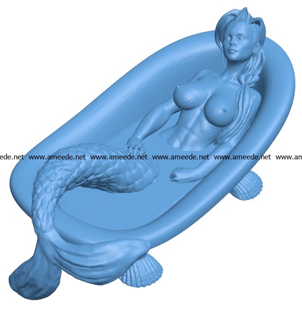 Mermaid B003078 file stl free download 3D Model for CNC and 3d printer