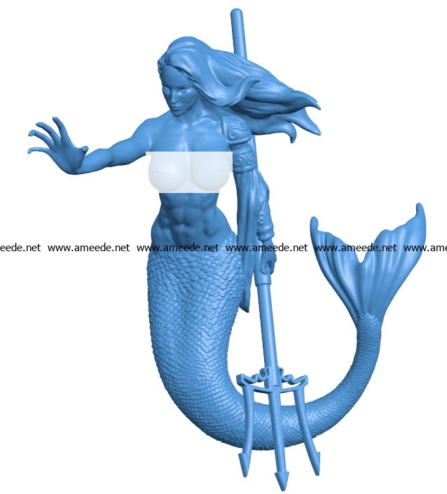 Mermaid B003749 file stl free download 3D Model for CNC and 3d printer