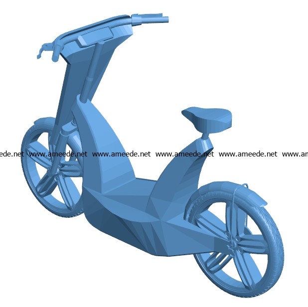 Mini scooter Electric Bicycle B003004 file stl free download 3D Model for CNC and 3d printer