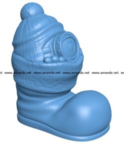 Minion Boot Christmas B003166 file stl free download 3D Model for CNC and 3d printer