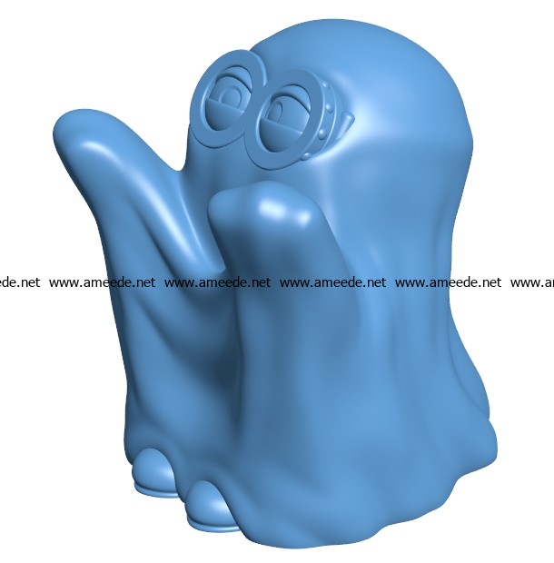 Minion Ghost B003167 file stl free download 3D Model for CNC and 3d printer