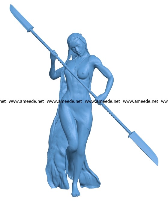 Miss Bloodwars character B003384 file stl free download 3D Model for CNC and 3d printer