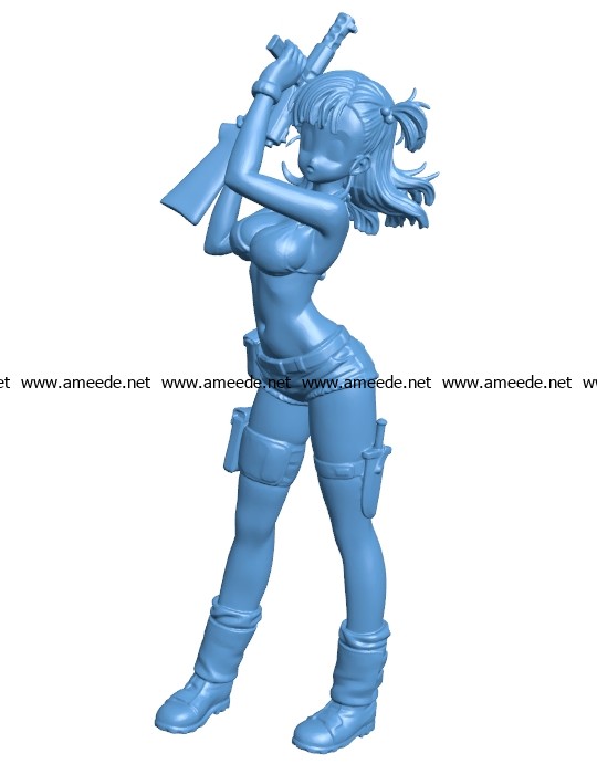 Miss Bulma B003715 file stl free download 3D Model for CNC and 3d printer