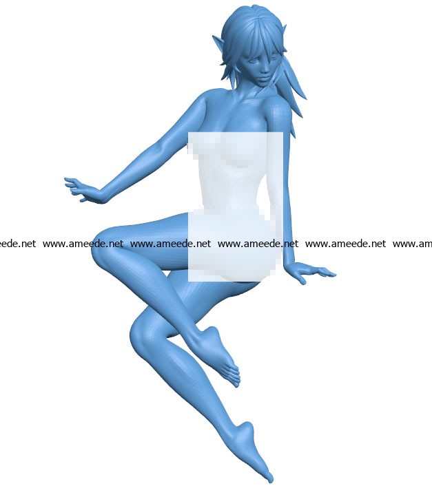 Miss Elf figurine B003574 file stl free download 3D Model for CNC and 3d printer