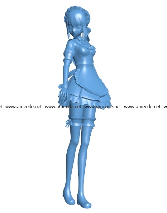 Miss anime B003409 file stl free download 3D Model for CNC and 3d