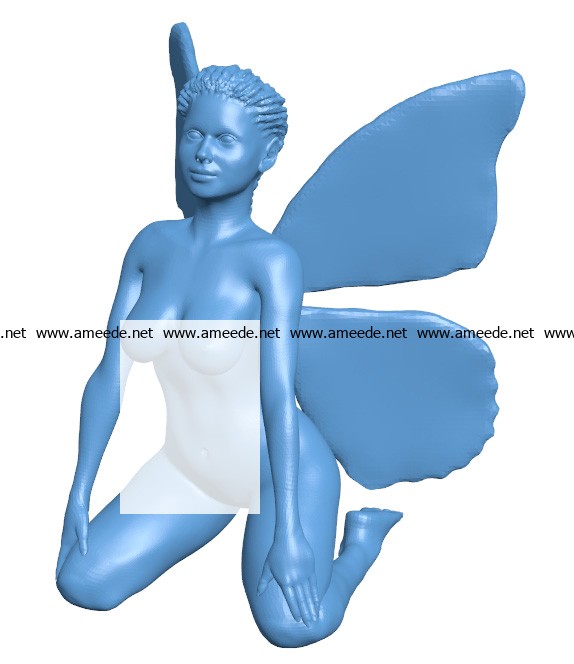Miss fairy statuette B003484 file stl free download 3D Model for CNC and 3d printer