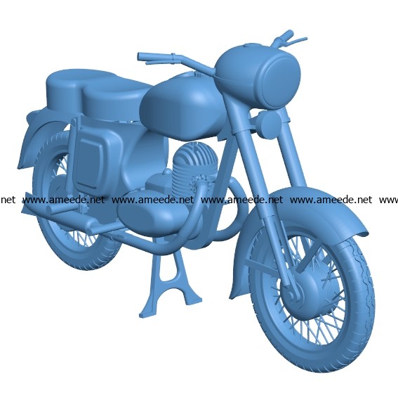 Motorbike Jawa 250 B003498 file stl free download 3D Model for CNC and 3d printer