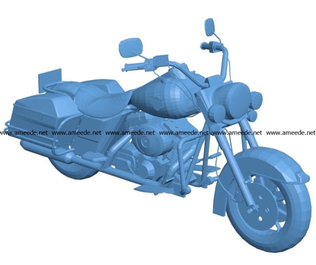 Motorcycle Harley-Davidson Road King B002861 file stl free download 3D Model for CNC and 3d printer