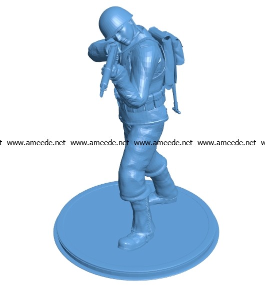 Mr Garand soldier B003390 file stl free download 3D Model for CNC and 3d printer