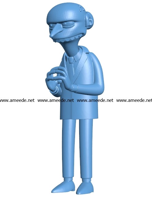 Mr burns B003240 file stl free download 3D Model for CNC and 3d printer