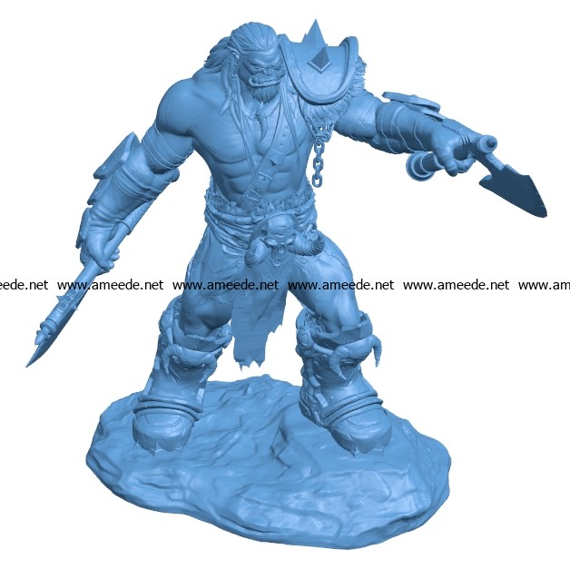 Mr orc warrior B003246 file stl free download 3D Model for CNC and 3d printer