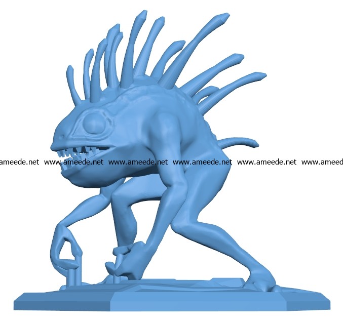 Murloc stand B002931 file stl free download 3D Model for CNC and 3d printer