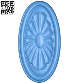 Oval pattern flowers A002766 wood carving file stl for Artcam and Aspire jdpaint free vector art 3d model download for CNC