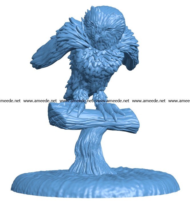 Owl Action B003083 file stl free download 3D Model for CNC and 3d printer