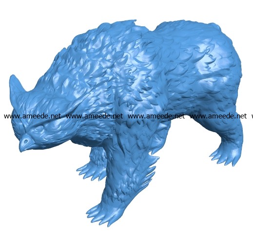 Owl bear B003746 file stl free download 3D Model for CNC and 3d printer