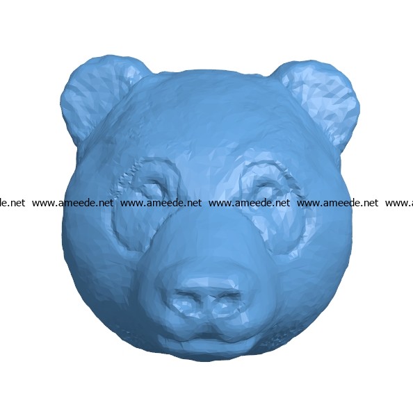 Panda Head B002917 file stl free download 3D Model for CNC and 3d printer