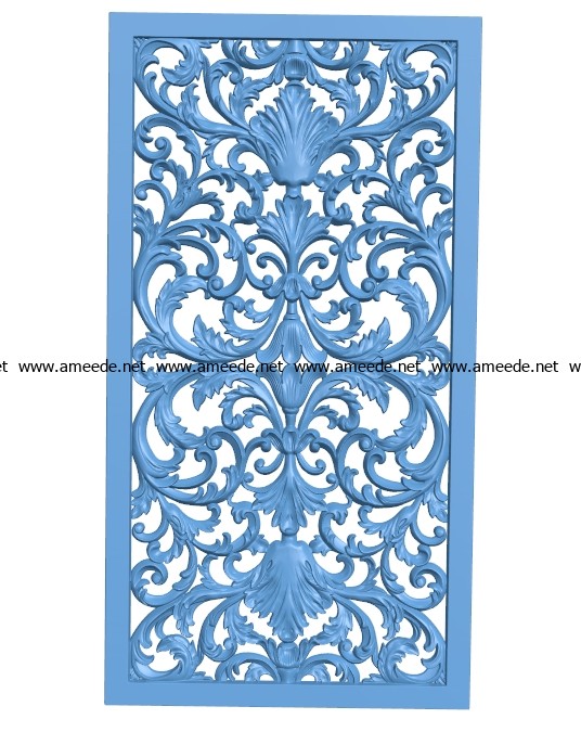 Pattern Door A003214 wood carving file stl for Artcam and Aspire jdpaint free vector art 3d model download for CNC