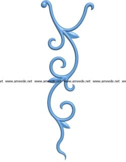 Pattern Dekor flowers A003231 wood carving file stl for Artcam and Aspire jdpaint free vector art 3d model download for CNC