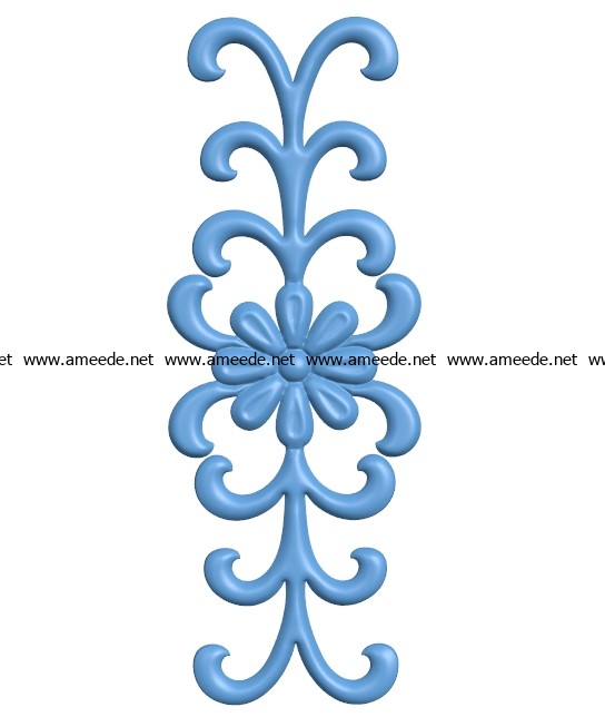 Pattern flowers A003234 wood carving file stl for Artcam and Aspire jdpaint free vector art 3d model download for CNC