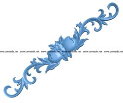 Pattern Dekor flowers A003236 wood carving file stl for Artcam and Aspire jdpaint free vector art 3d model download for CNC