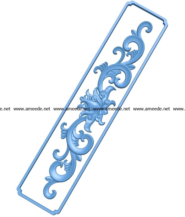 Pattern flowers A003239 wood carving file stl for Artcam and Aspire jdpaint free vector art 3d model download for CNC