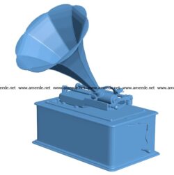 Phonograph B003316 file stl free download 3D Model for CNC and 3d printer