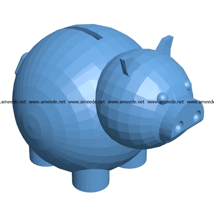 Piggy bank B003006 file stl free download 3D Model for CNC and 3d printer