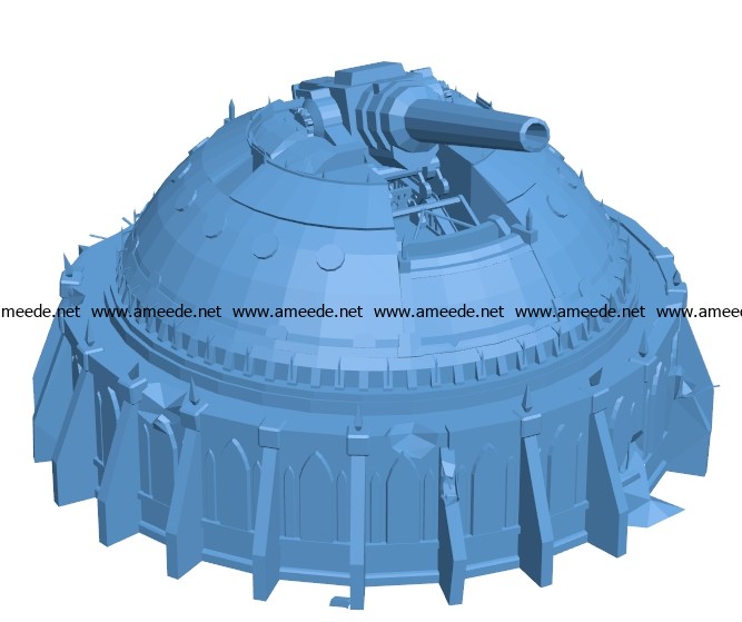 Planetary Defense Gun B003137 file stl free download 3D Model for CNC and 3d printer