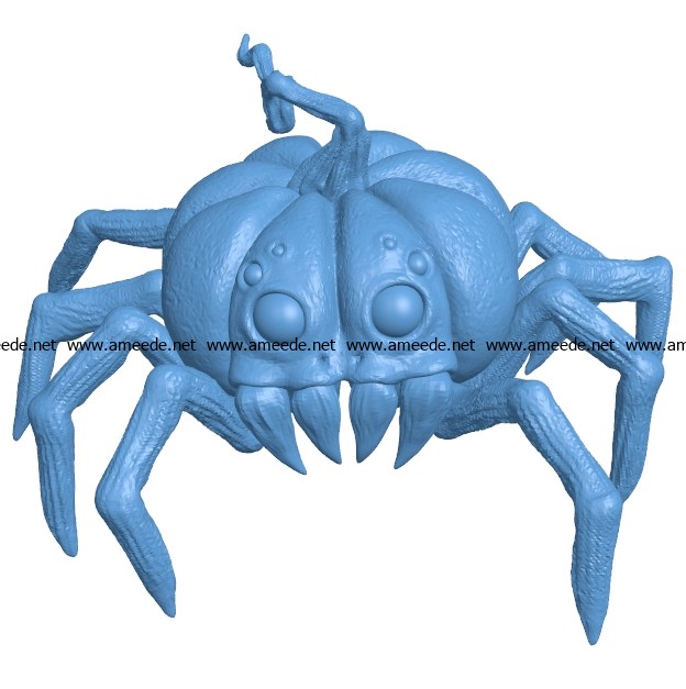 Pumpkin spider B003188 file stl free download 3D Model for CNC and 3d printer