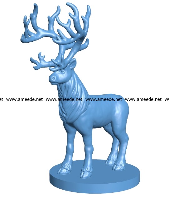 Rein deer B003325 file stl free download 3D Model for CNC and 3d printer