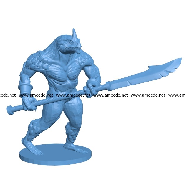 Reptile warrior B003199 file stl free download 3D Model for CNC and 3d printer