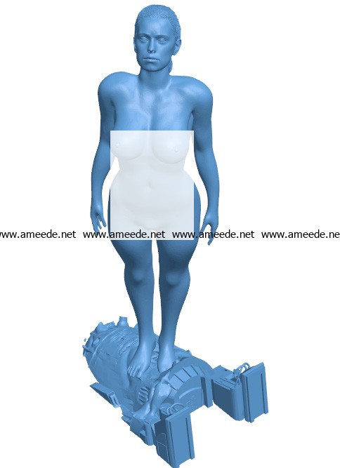Rey Skywalker Women B003200 file stl free download 3D Model for CNC and 3d printer