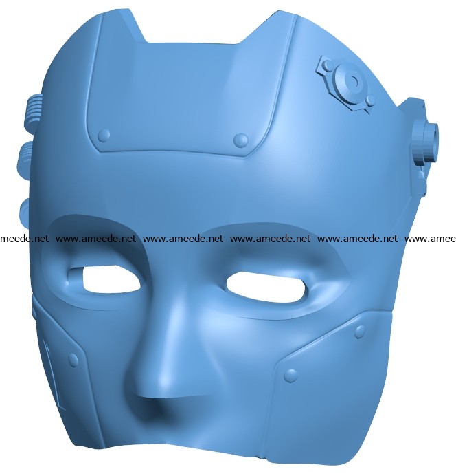 Robot mask B003651 file stl free download 3D Model for CNC and 3d printer