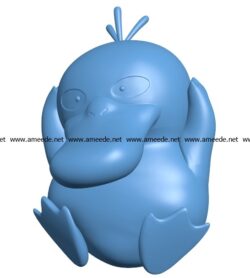 Seated psyduck B003181 file stl free download 3D Model for CNC and 3d printer