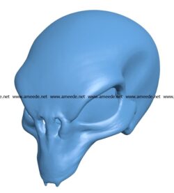 Sectoid skull B003439 file stl free download 3D Model for CNC and 3d printer