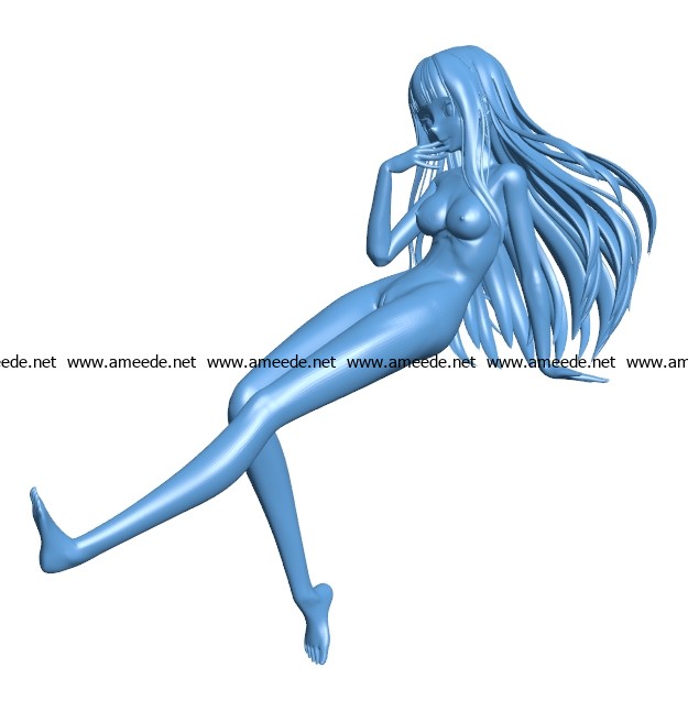 Shy character women B003153 file stl free download 3D Model for CNC and 3d printer