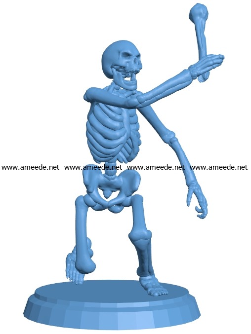 Skeleton with bone men B003085 file stl free download 3D Model for CNC and 3d printer