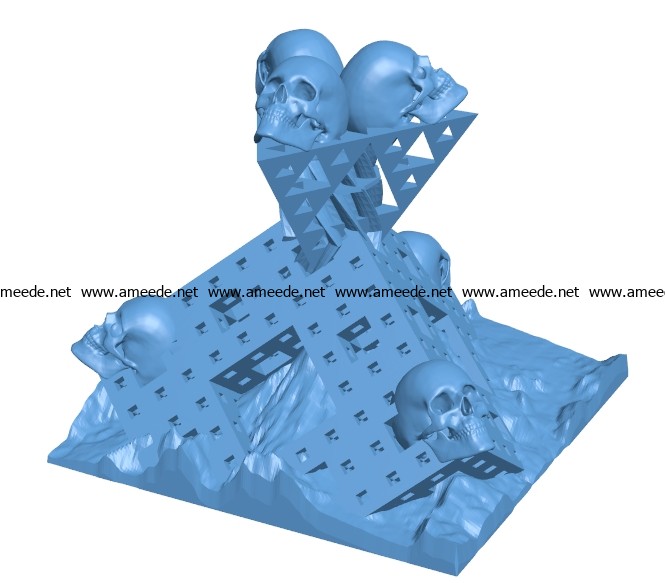 Skulls And Fractals B002970 file stl free download 3D Model for CNC and 3d printer